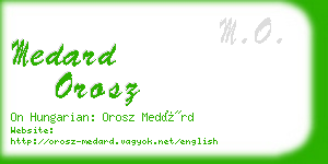 medard orosz business card